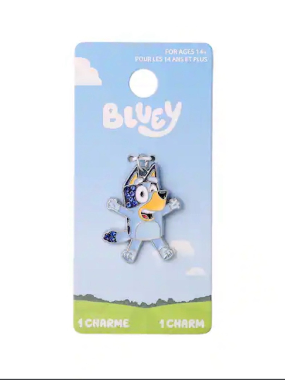 Lucy Blue Enamel Cartoon Cat Charm